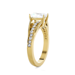 Emerald cut lab grown diamond side?stone?ring