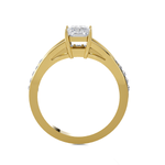 Emerald cut lab grown diamond side?stone?ring