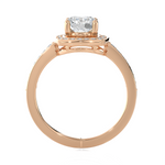 Round Lab Grown Diamond Halo Engagement Ring