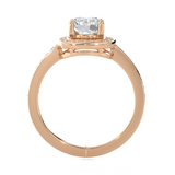 Round Lab Grown Diamond Halo Engagement Ring
