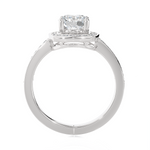 Round Lab Grown Diamond Halo Engagement Ring