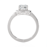 Round Lab Grown Diamond Halo Engagement Ring