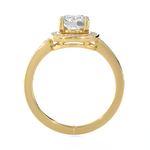 Round Lab Grown Diamond Halo Engagement Ring