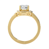 Round Lab Grown Diamond Halo Engagement Ring