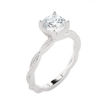 Round Lab Grown Diamond Solitaire Engagement Ring