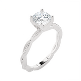 Round Lab Grown Diamond Solitaire Engagement Ring