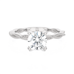Round Lab Grown Diamond Solitaire Engagement Ring