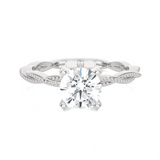 Round Lab Grown Diamond Solitaire Engagement Ring
