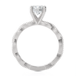 Round Lab Grown Diamond Solitaire Engagement Ring