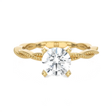 Round Lab Grown Diamond Solitaire Engagement Ring
