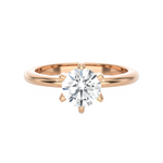 Round Lab Grown Diamond Solitaire Engagement Ring