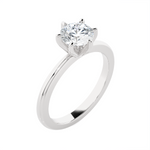 Round Lab Grown Diamond Solitaire Engagement Ring
