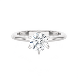 Round Lab Grown Diamond Solitaire Engagement Ring