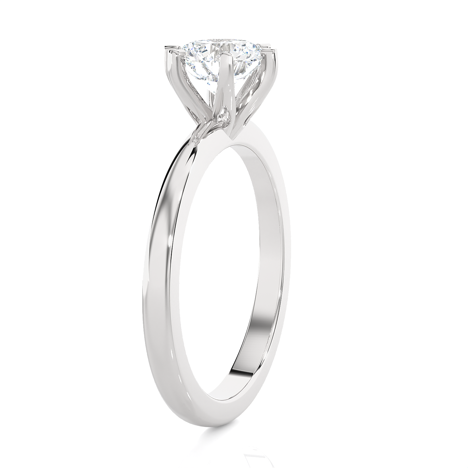 Round Lab Grown Diamond Solitaire Engagement Ring