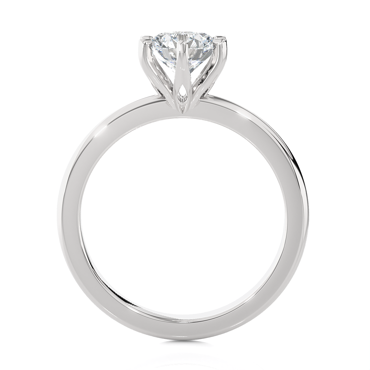 Round Lab Grown Diamond Solitaire Engagement Ring