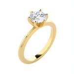 Round Lab Grown Diamond Solitaire Engagement Ring