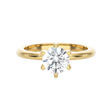 Round Lab Grown Diamond Solitaire Engagement Ring