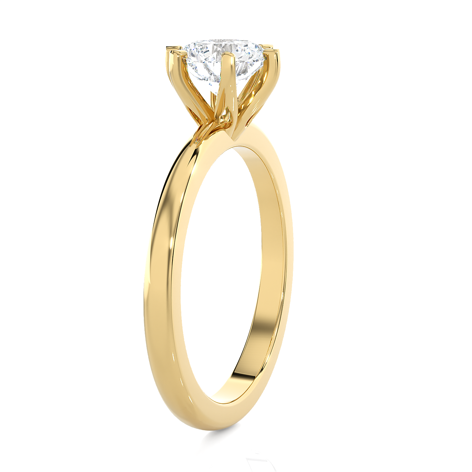 Round Lab Grown Diamond Solitaire Engagement Ring