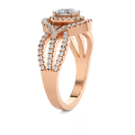 Oval Lab Grown Diamond Halo Engagement Ring