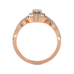 Oval Lab Grown Diamond Halo Engagement Ring