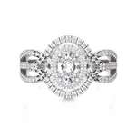 Oval Lab Grown Diamond Halo Engagement Ring