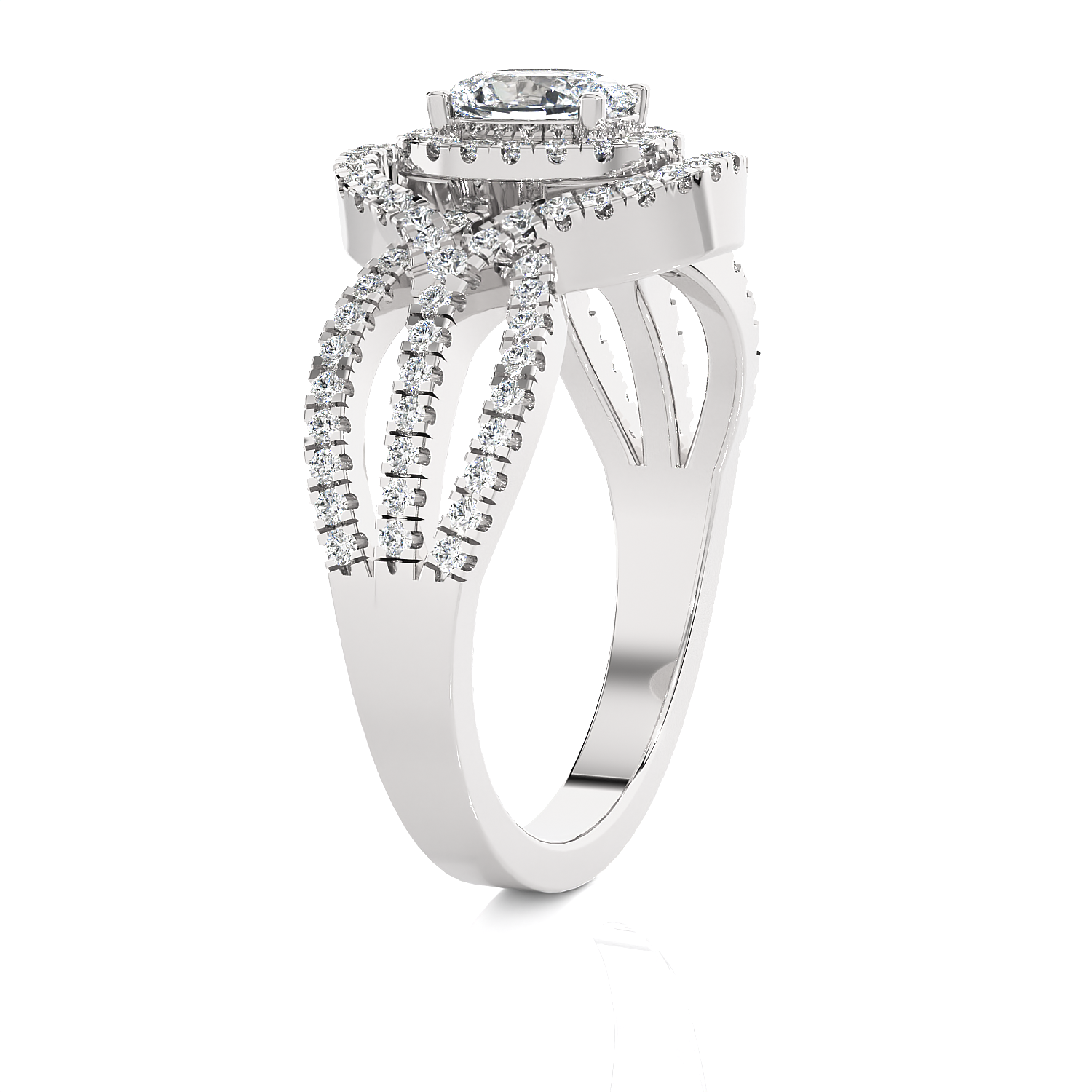 Oval Lab Grown Diamond Halo Engagement Ring