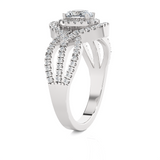 Oval Lab Grown Diamond Halo Engagement Ring