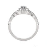 Oval Lab Grown Diamond Halo Engagement Ring