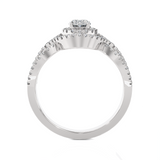 Oval Lab Grown Diamond Halo Engagement Ring