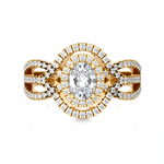 Oval Lab Grown Diamond Halo Engagement Ring