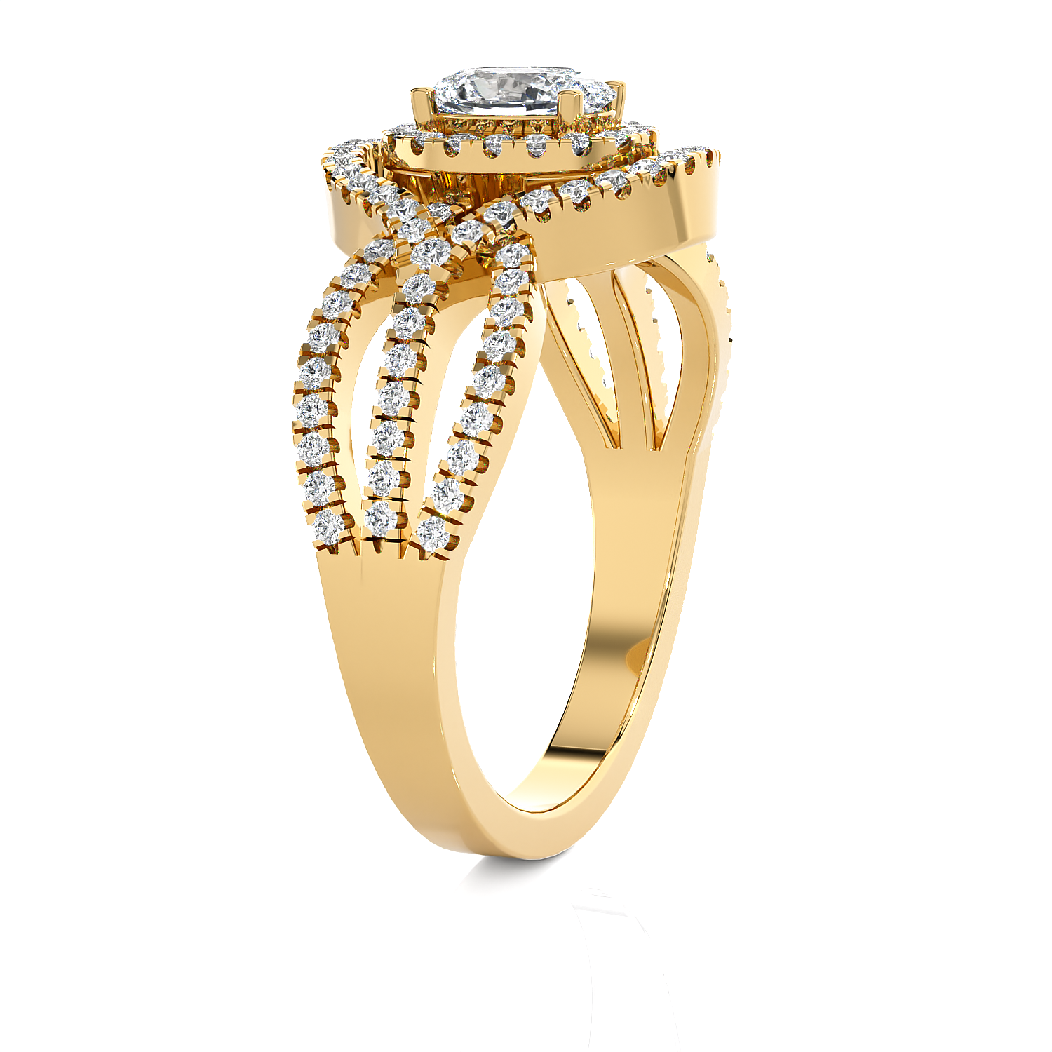 Oval Lab Grown Diamond Halo Engagement Ring