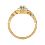 Oval Lab Grown Diamond Halo Engagement Ring