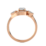 Round Three Stone Lab Grown Diamond Ring