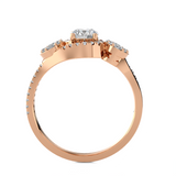 Round Three Stone Lab Grown Diamond Ring