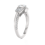 Round Three Stone Lab Grown Diamond Ring