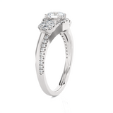 Round Three Stone Lab Grown Diamond Ring