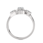 Round Three Stone Lab Grown Diamond Ring