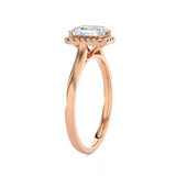 Emerald-Cut Lab Grown Diamond Halo Engagement Ring