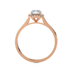 Emerald-Cut Lab Grown Diamond Halo Engagement Ring
