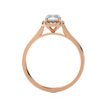 Emerald-Cut Lab Grown Diamond Halo Engagement Ring