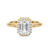 Emerald-Cut Lab Grown Diamond Halo Engagement Ring