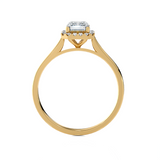 Emerald-Cut Lab Grown Diamond Halo Engagement Ring
