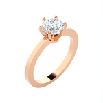 Round Lab Grown Diamond Solitaire Engagement Ring