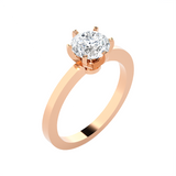Round Lab Grown Diamond Solitaire Engagement Ring
