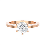 Round Lab Grown Diamond Solitaire Engagement Ring