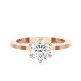 Round Lab Grown Diamond Solitaire Engagement Ring