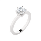 Round Lab Grown Diamond Solitaire Engagement Ring