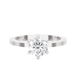 Round Lab Grown Diamond Solitaire Engagement Ring