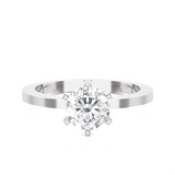 Round Lab Grown Diamond Solitaire Engagement Ring