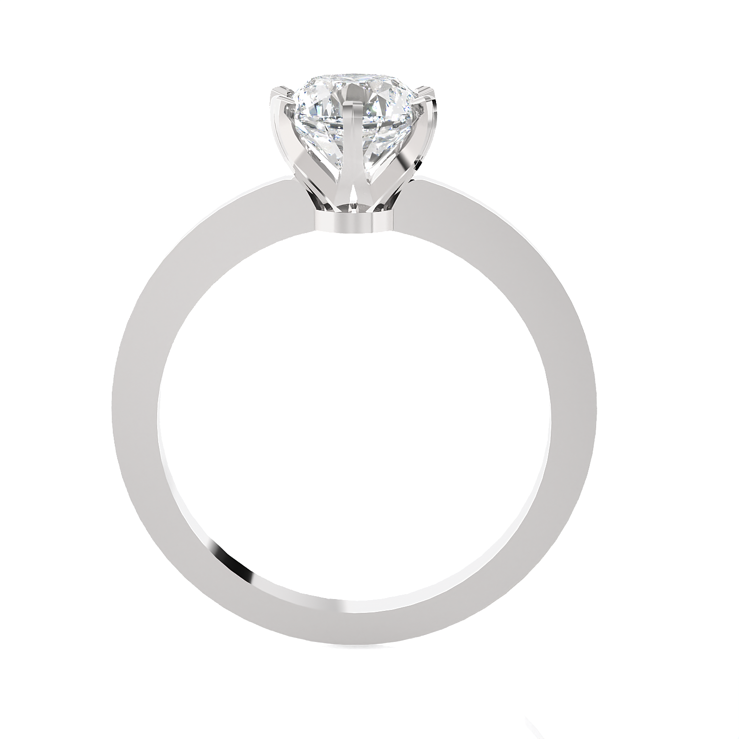 Round Lab Grown Diamond Solitaire Engagement Ring